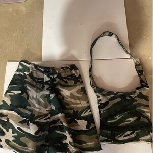 Women’s Camouflage Shorts and Matching Bag